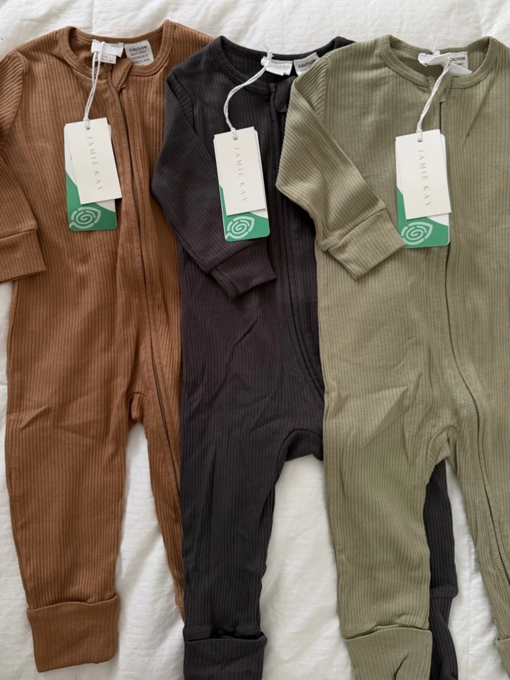 Jamie Kay Frankie Onepiece Zipper Sleepers - Bundle of 3 - Size 6-12M - Picture 1 of 1